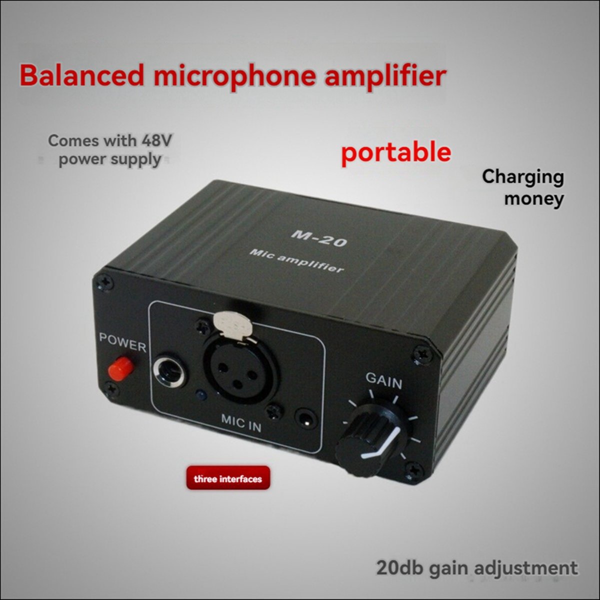 Microphone Capsule - (BOFF) ไมโครโฟนไดนามิก คอนเดนเซอร์ไมค์ แอมพลิฟายเออร์ M-20 เสียง