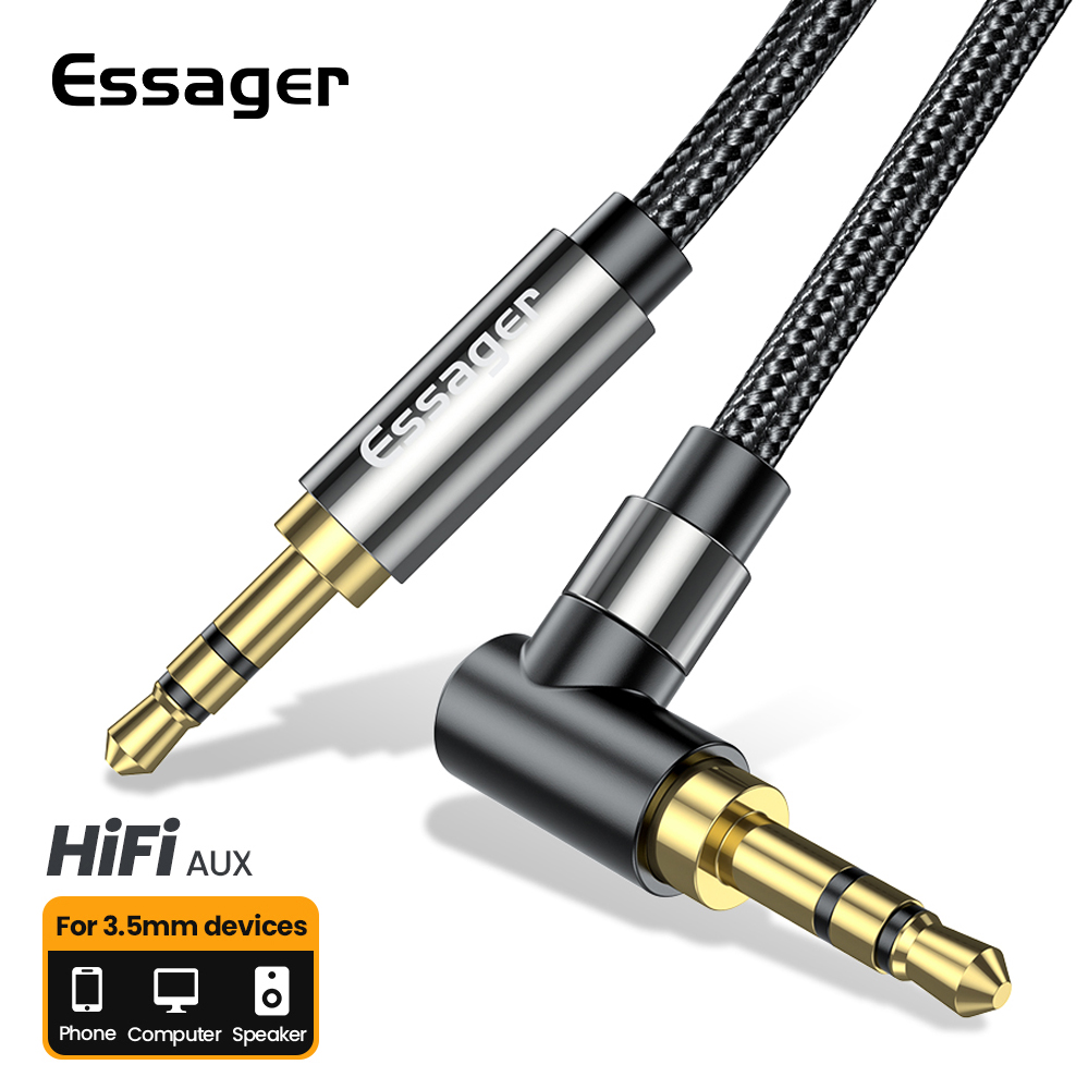 Audio Jumper Wire - Essager Aux สาย 3.5 มม.แจ็คอะแดปเตอร์เสียงชาย 3.5