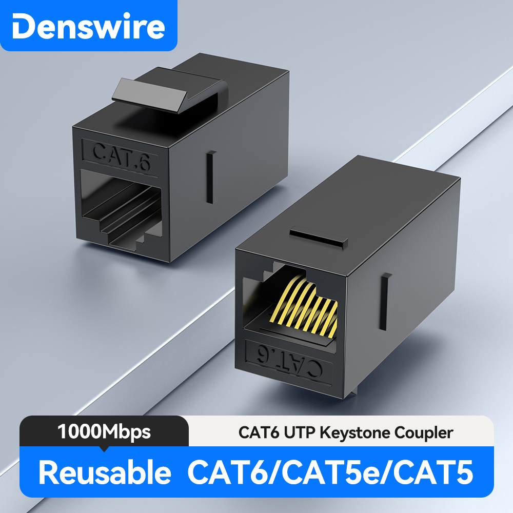 Rj45 Jack - ดีนส์ไวร์ CAT6 คีย์สโตนแจ็ค อินไลน์คัปเปลอร์ อีเธอร์เน็ต 10Gbps