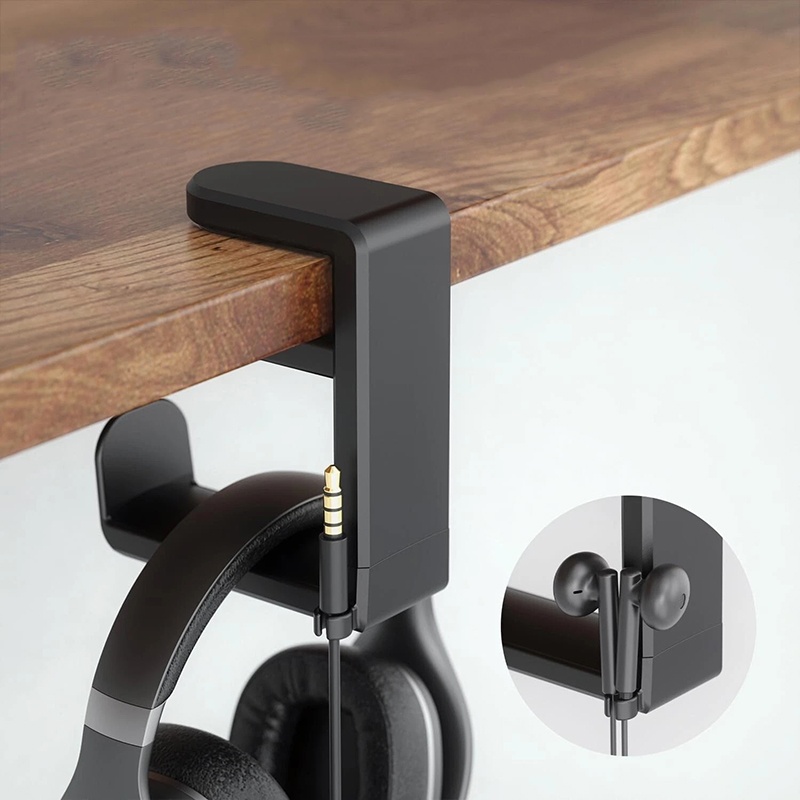 Headphone Parts - ยูนิเวอร์แซล เดสก์ท็อป 360 ° ขาตั้งหูฟังแบบหมุนได้ ที่วางหูฟังปรับระดับได้