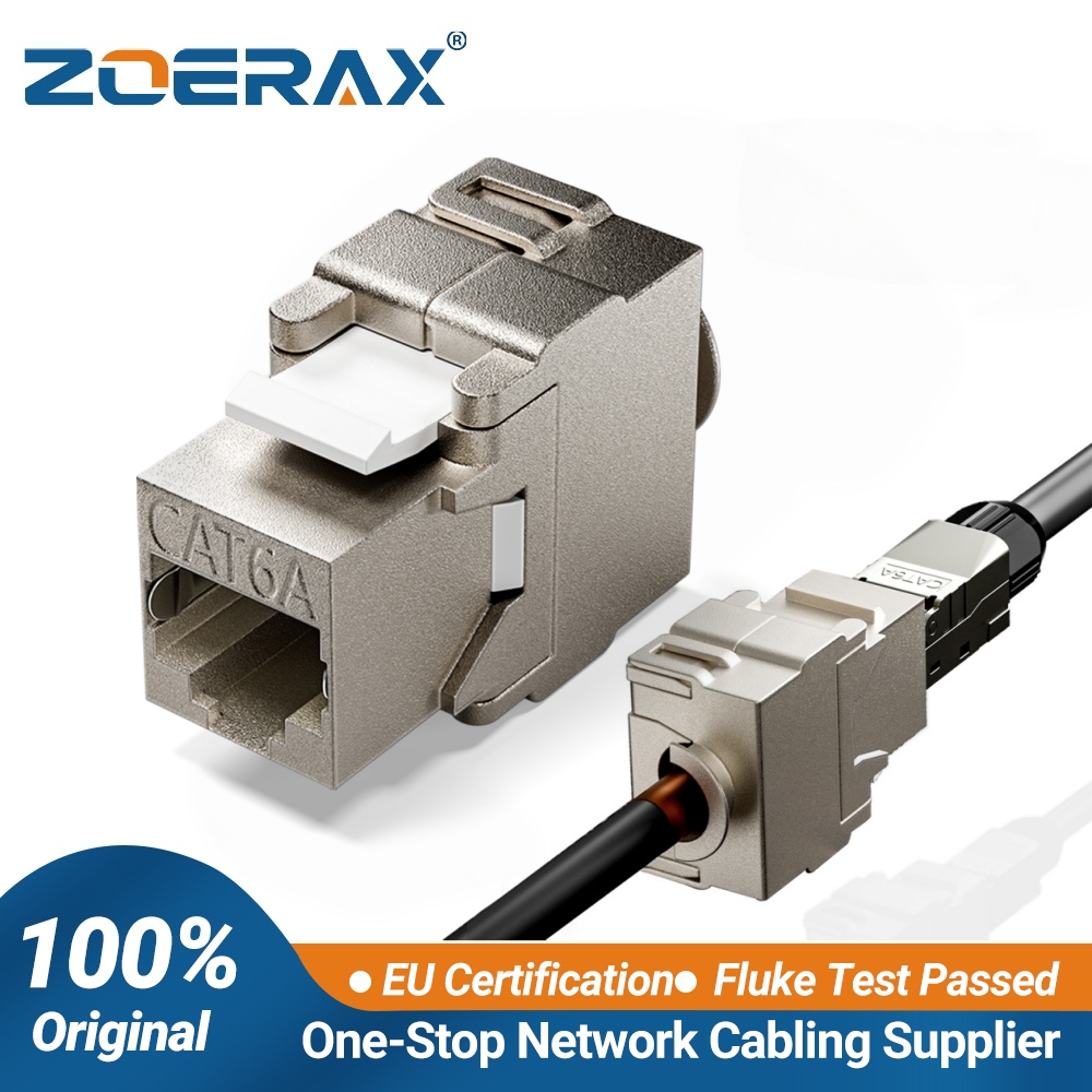 Rj45 Jack - ZoeRax Keystone Module Jacks CAT6A ชิลด์คีย์สโตนแจ็ค