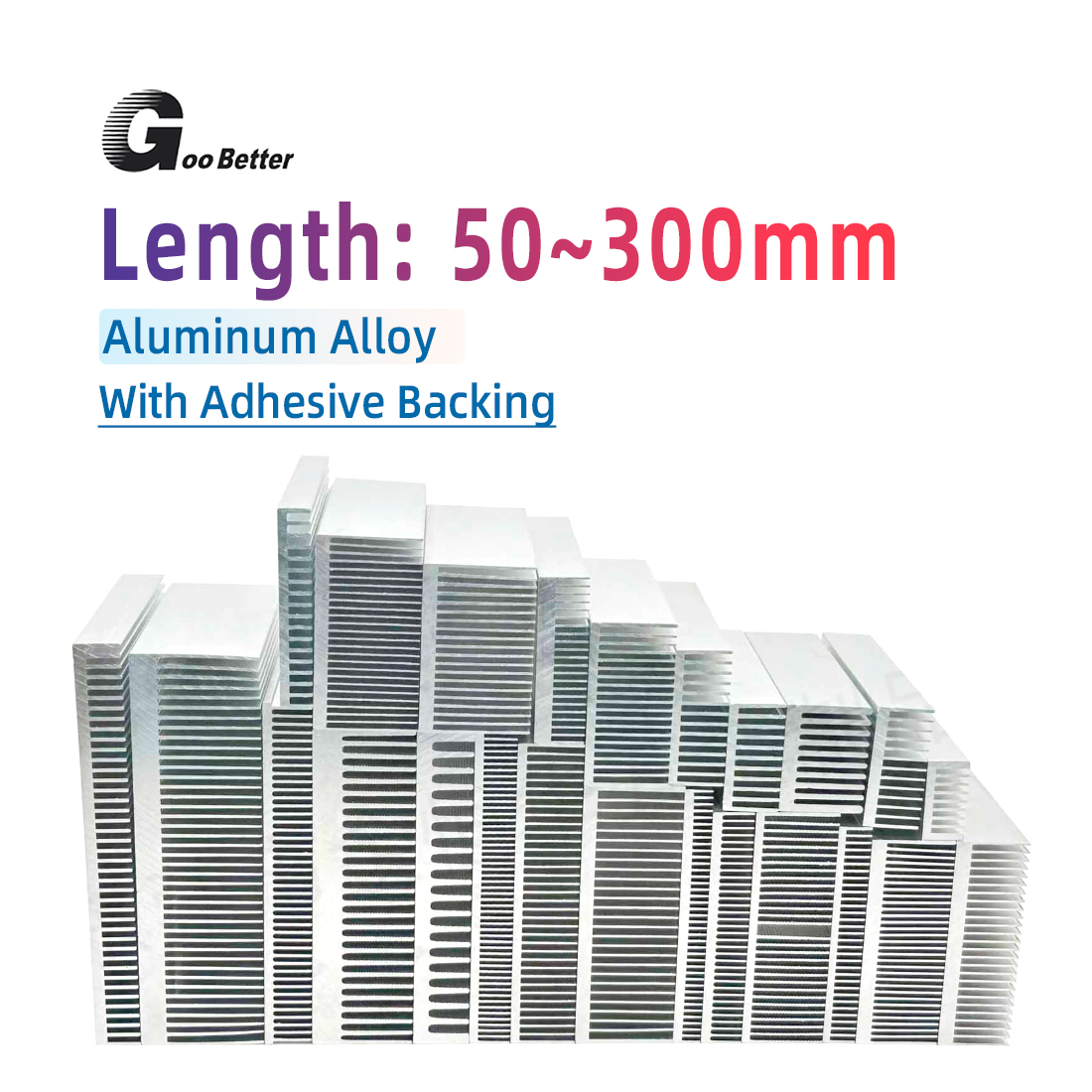 Heatsink Aluminum - ฮีทซิงค์อะลูมิเนียม แผ่นระบายความร้อนสำหรับชิป IC อิเล็กทรอนิกส์ พร้อมเทปนำความร้อน ขนาด