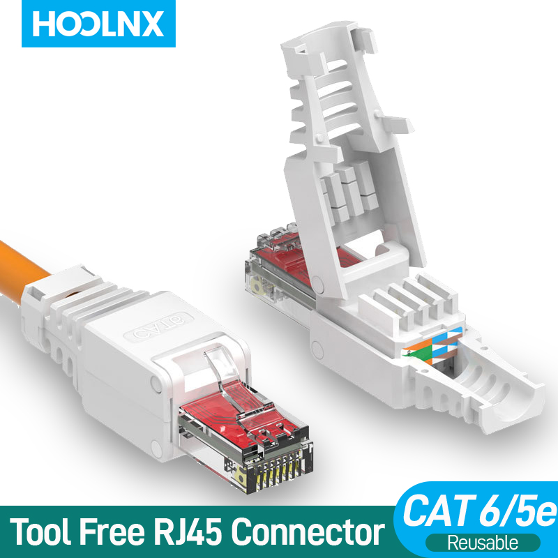 Rj45 Jack - Hoolnx เครื่องมือฟรี RJ45 Connector,CAT6 Modular Plug