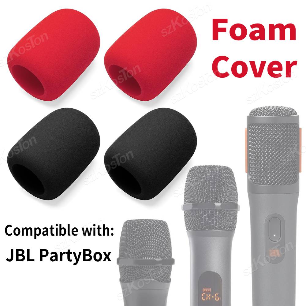 Microphone Capsule - ฝาครอบไมโครโฟนแบบฟองน้ำ 2 ชิ้น ใช้ได้กับไมโครโฟนไร้สาย JBL PartyBox