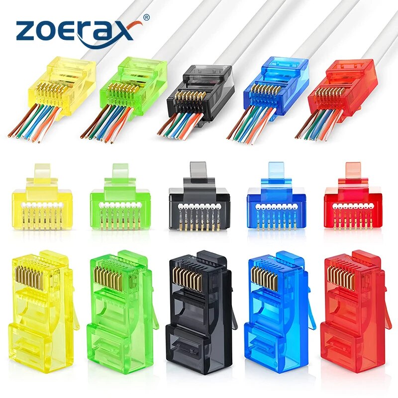 50PCS RJ45 Cat6 ผ่านตัวเชื่อมต - Rj45 Jack บทวิจารณ์และราคา