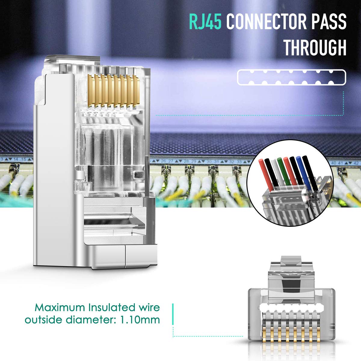 ZoeRax 100 ชิ้นป้องกัน RJ45 CA - Rj45 Jack บทวิจารณ์และราคา