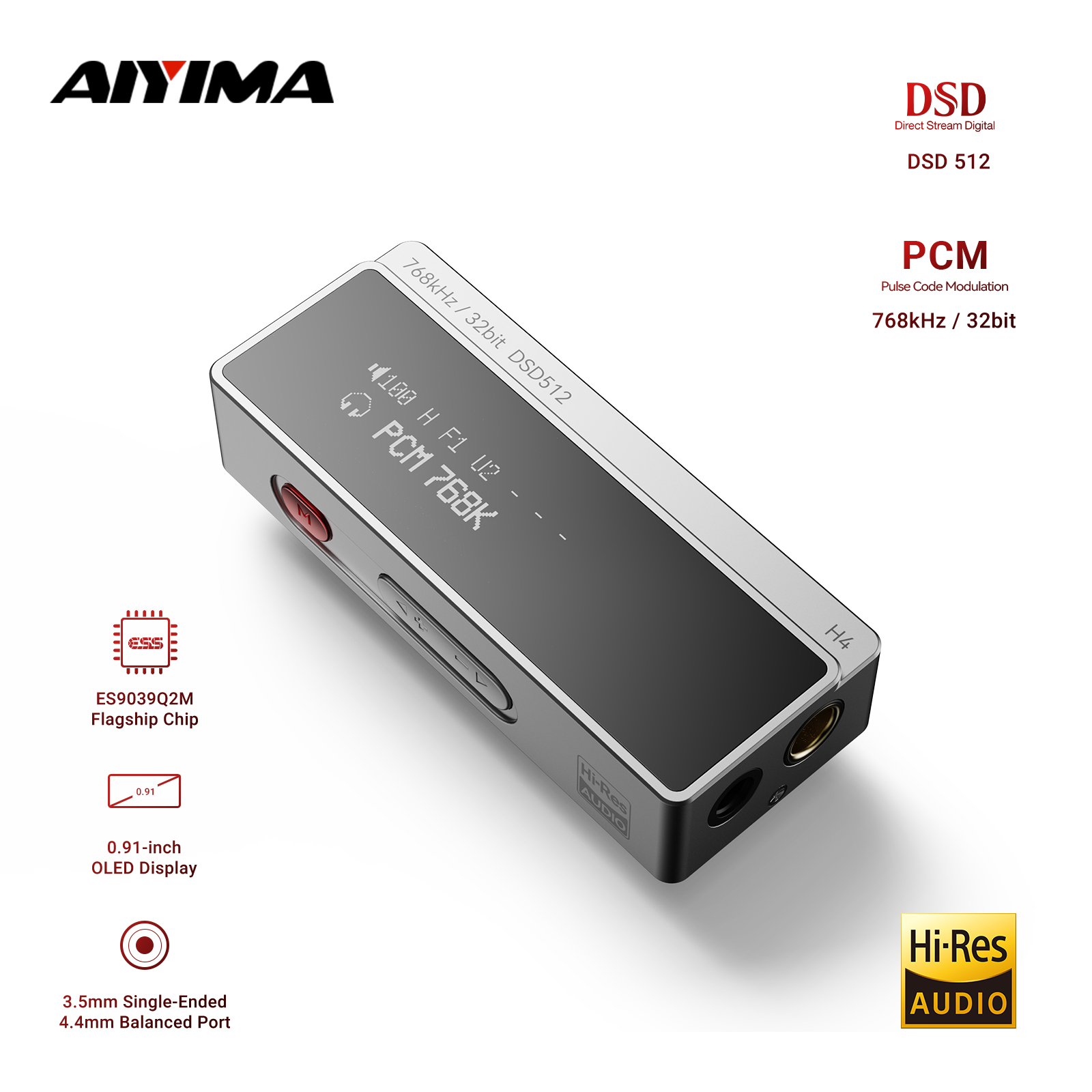 AIYIMA H4 HIFI แบบพกพาเครื่องข - Es9018 Dac บทวิจารณ์และราคา